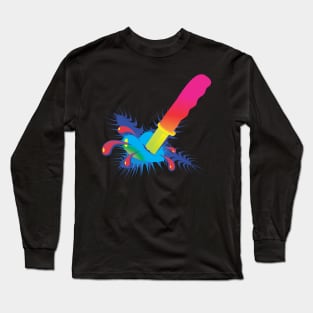 3-D Right Through the Heart Long Sleeve T-Shirt